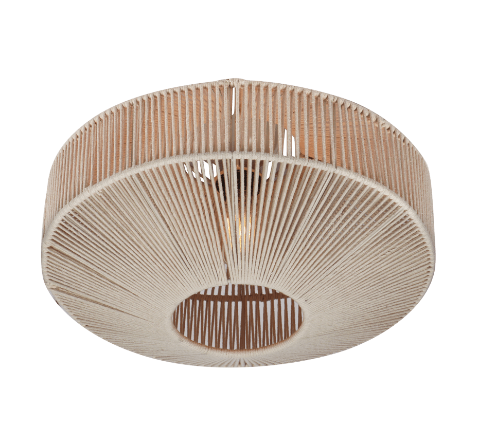 Svea Ø46 Beige plafón De Trio Lighting - Su pantalla de algod&oacute;n cuidadosamente tejida crea un hermoso juego de luz y aporta a la habitaci&oacute;n un ambiente c&aacute;lido y vibrante.