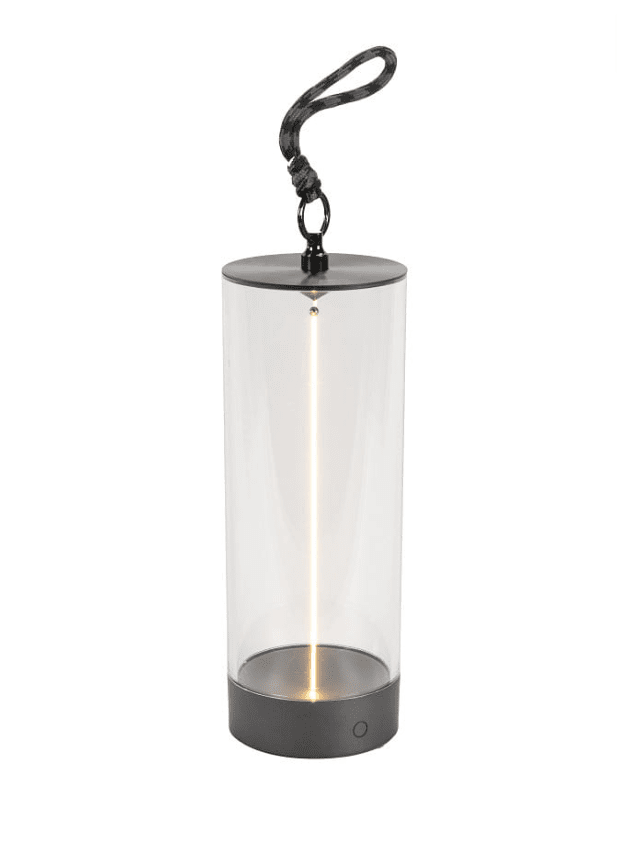 Edison 24cm Antracita portátil De Konstsmide - Edison se carga completamente en 6 horas con el cable USB incluido y luego puede permanecer encendido hasta 9 horas con el cable USB incluido.