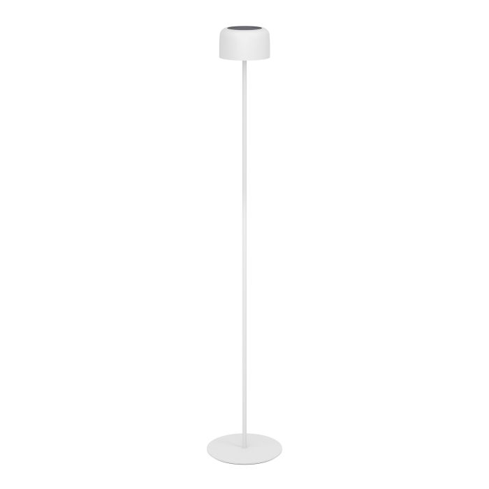 Roccanova 120cm Blanco lámpara solar De Eglo - La lámpara se puede cargar cómodamente a través del panel solar o el cable USB incluido y tiene un regulador táctil con tres niveles de brillo para ajustar la iluminación según sea necesario.
