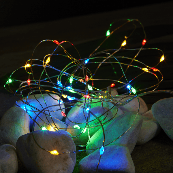 Guirnalda De Luces Dew Drop 4m Multicolor De Star Trading - Cadena de luces decorativas con 40 gotas de roc&iacute;o LED de colores.