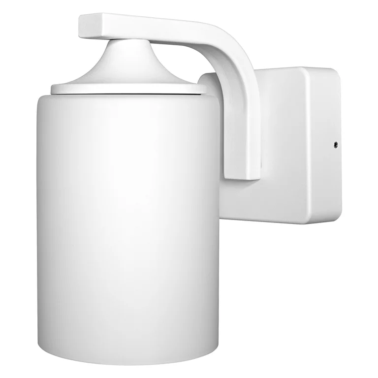 Lantern Cylinder Blanco lámpara de exterior De Osram - Est&aacute; fabricado en aluminio fundido a presi&oacute;n para una alta durabilidad y cuenta con un difusor de vidrio templado esmerilado que proporciona una luz suave y agradable.
