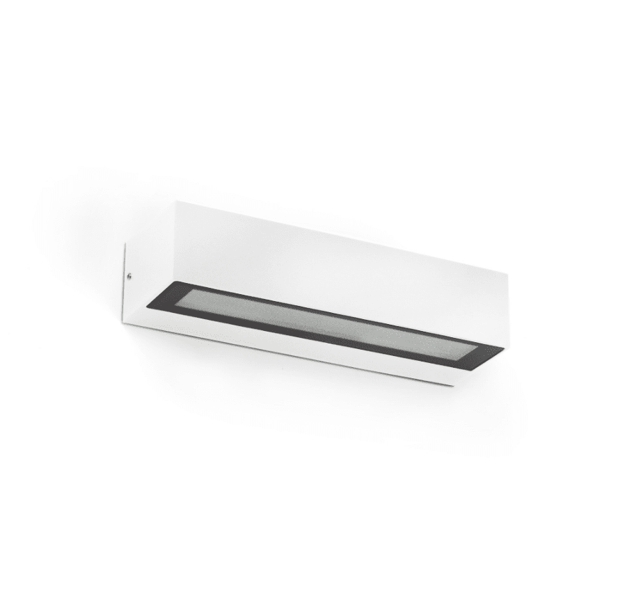 Lako Blanco lámpara de exterior De Faro Barcelona - Este aplique de pared blanco con tecnolog&iacute;a LED tiene un grado de protecci&oacute;n IP65 y por tanto ofrece un alto nivel de protecci&oacute;n.