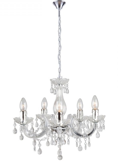 Cuimbra Ø45 Cromo cristal De Globo Lighting - Med sina krompl&auml;terade detaljer och klarglas skapar den en lyxig glans och en stilfull atmosf&auml;r.