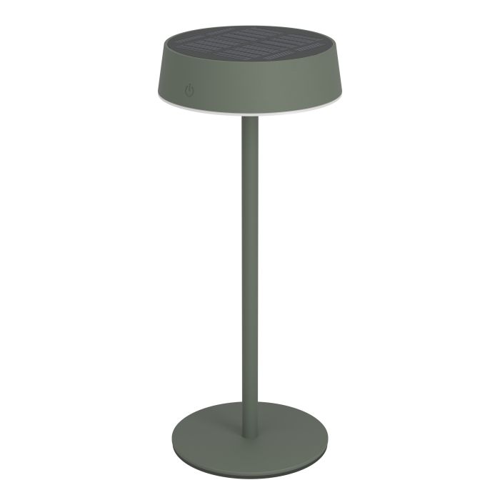 Simeri 30cm Verde lámpara solar De Eglo - Simeri es una elegante lámpara de mesa que funciona con energía solar y que combina forma y función para uso en interiores y exteriores.
