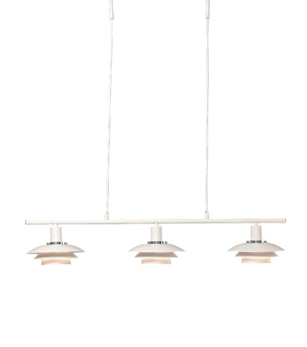 Epsilon 86cm Blanco Lámpas de techo De Aneta Lighting - EPSILON es la clásica lámpara de techo que adquiere un estilo más moderno con sus tres pantallas más pequeñas.