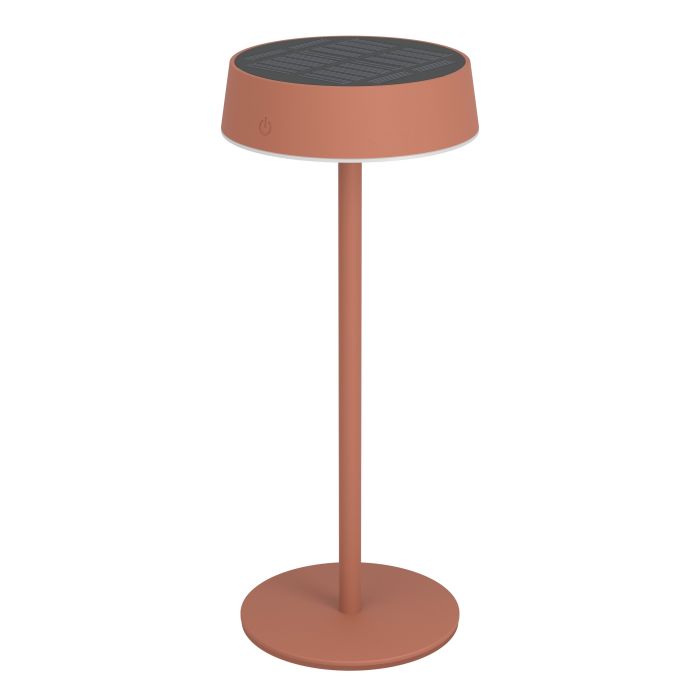 Simeri 30cm ROJO lámpara solar De Eglo - Simeri es una elegante lámpara de mesa que funciona con energía solar y que combina forma y función para uso en interiores y exteriores.