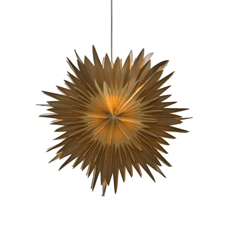 Estrella De Papel Ø80 Marrón De Konstsmide - Ilumina la oscuridad de diciembre con esta hermosa estrella de papel en tono marr&oacute;n.