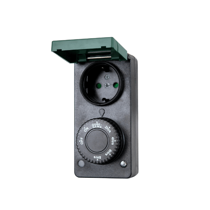 Sensor Crepuscular Con Temporizador De Airam - Excelente herramienta para la temporada en la que se necesita iluminación del jardín.