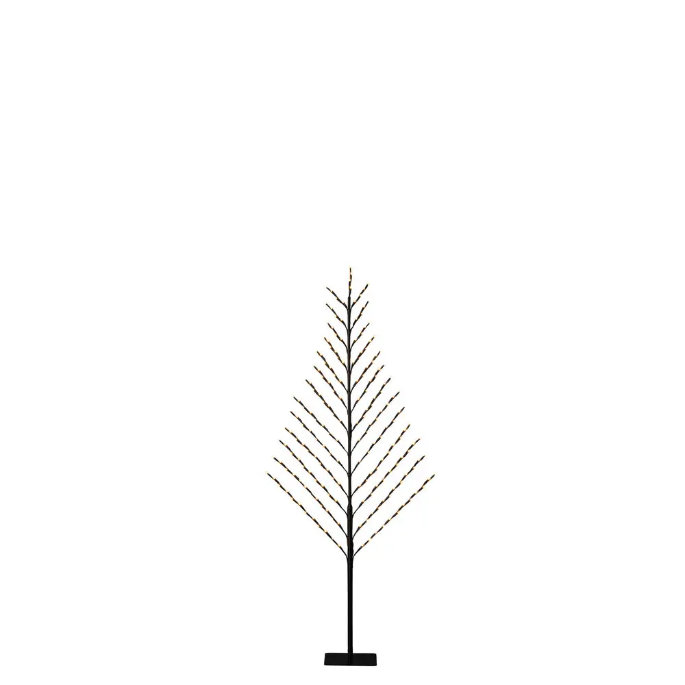 2D Madera Negra 150cm Negro De Konstsmide - Moderno y elegante: este alambre 2D hecho de metal negro combina el minimalismo con la magia invernal.