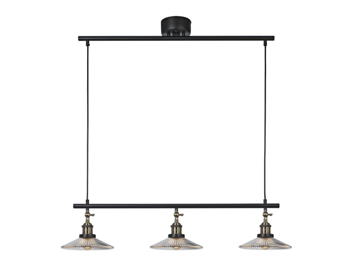 Cobble 82cm Negro Lámpas de techo De Cottex - La altura es regulable y la lámpara se puede suspender del techo hasta una altura máxima de 123 cm.