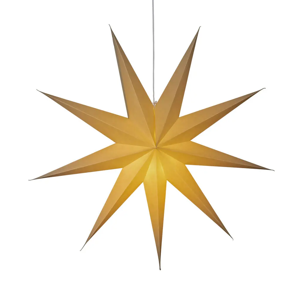 Estrella De Papel Ø115 Beige De Konstsmide - Ilumina la oscuridad de diciembre con esta cl&aacute;sica estrella de papel en tono beige.