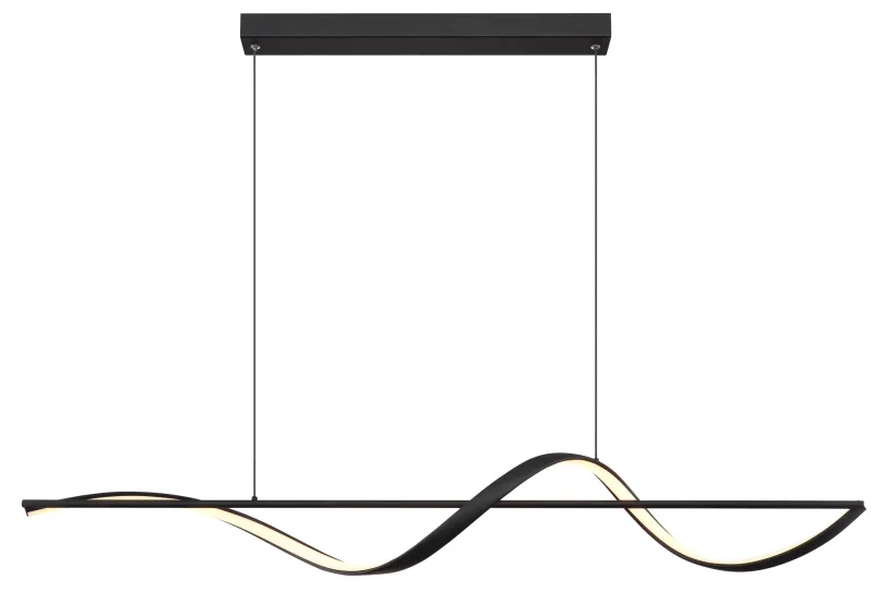 Violino 120cm Negro Lámpas de techo De Globo Lighting - Den svarta PVC-kabeln &auml;r justerbar i h&ouml;jd och kan anpassas individuellt f&ouml;r att passa rummets takh&ouml;jd.