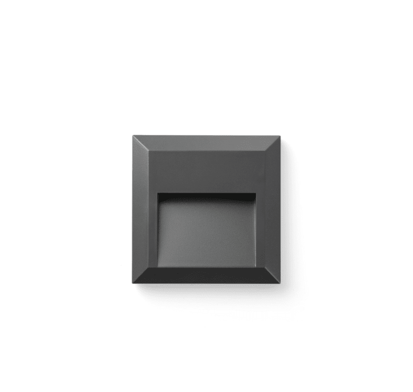 Grant Gris lámpara de exterior De Faro Barcelona - Aplique de pared LED para iluminación de jardines y terrazas, fabricado en ABS y policarbonato.