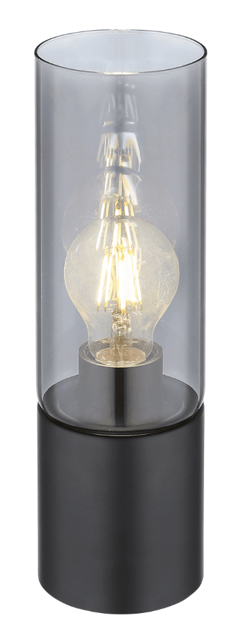 Annika 30cm Negro lámpara de mesa De Globo Lighting - Con 30 cm de altura, es un punto de atracci&oacute;n en la mesita de noche, el sal&oacute;n o una mesa auxiliar.