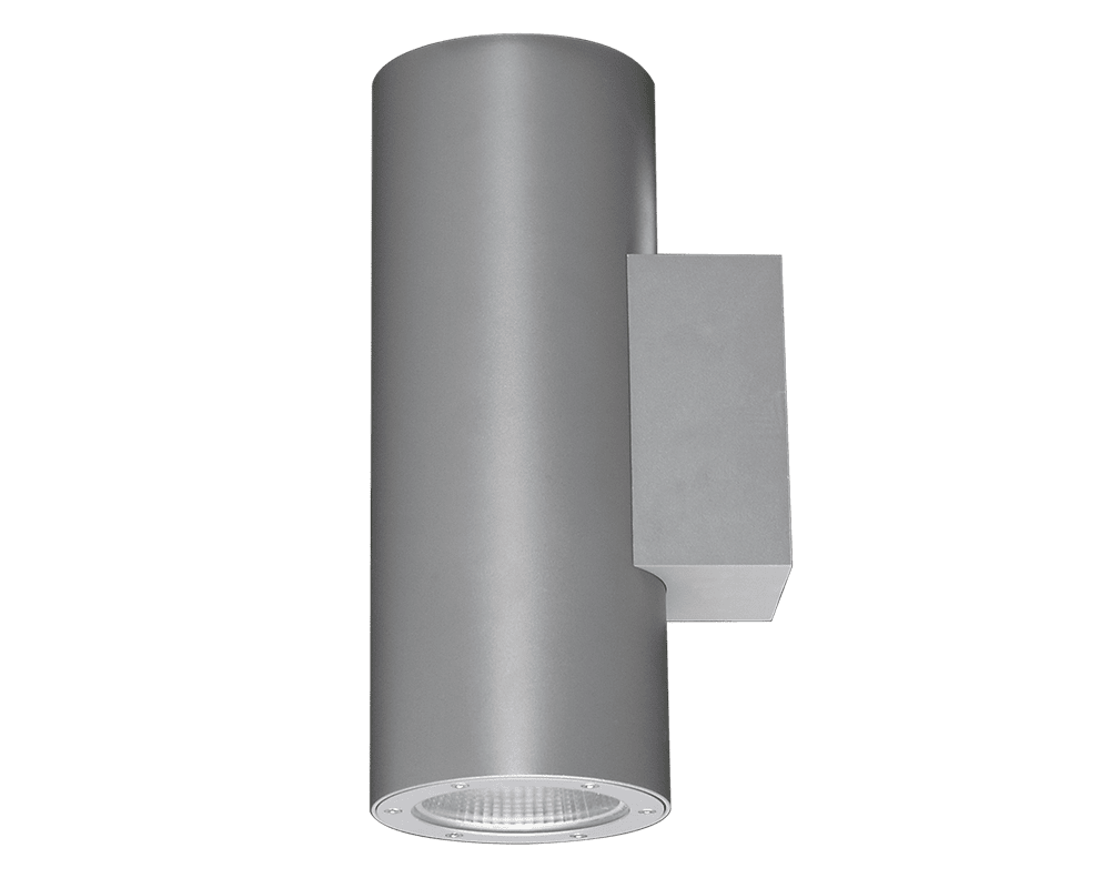 Magnum II Gris lámpara de exterior De Westal - Esta lámpara de pared proporciona luz tanto hacia arriba como hacia abajo y está hecha de aluminio anodizado, con recubrimiento de polvo en gris aluminio.