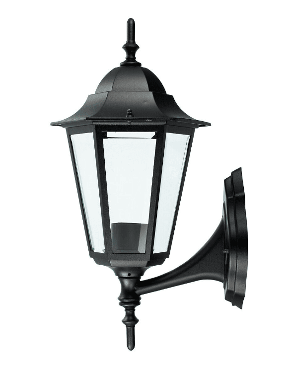 Kartano Negro lámpara de exterior De Airam - La l&aacute;mpara de pared Kartano Up se adapta a un entorno de casa peque&ntilde;a tradicional.