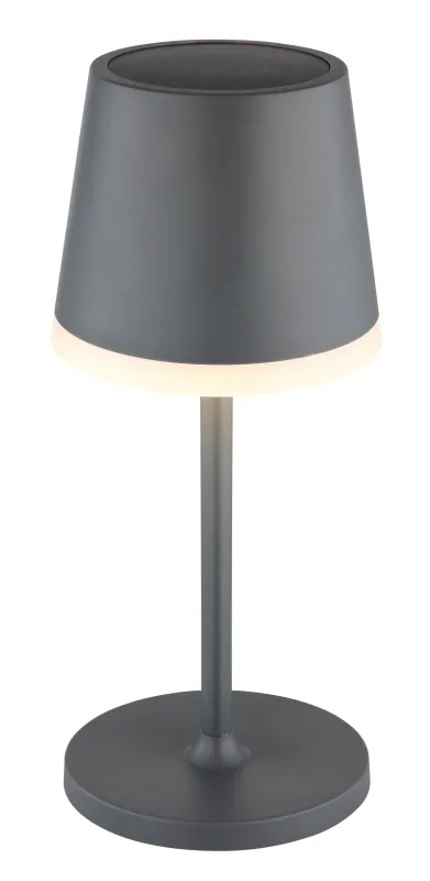Bordslampa LED Antracita lámpara solar De Globo Lighting - Den diskreta designen sm&auml;lter in i alla milj&ouml;er och med IP44-klassning &auml;r den t&aring;lig mot v&auml;der och vind.