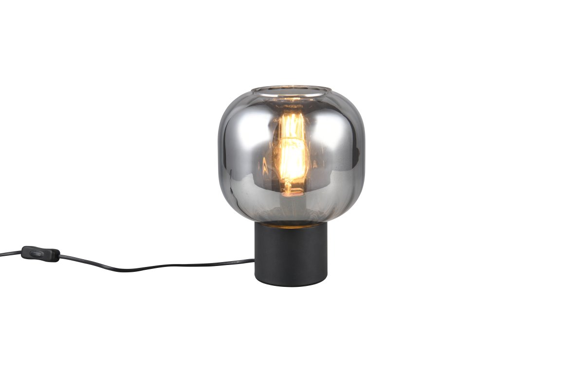 Diva 26cm Gris humo lámpara de mesa De Trio Lighting - 