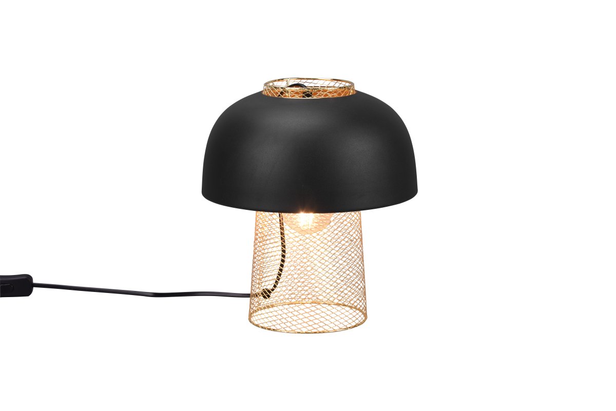 Punch 28cm Negro lámpara de mesa De Trio Lighting - 