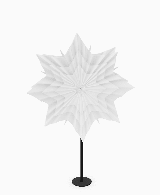 Neela Ø43 Blanco De Markslöjd - Despierta el esp&iacute;ritu navide&ntilde;o con la estrella de mesa de Neela, que presenta un encantador patr&oacute;n floral en la parte superior.