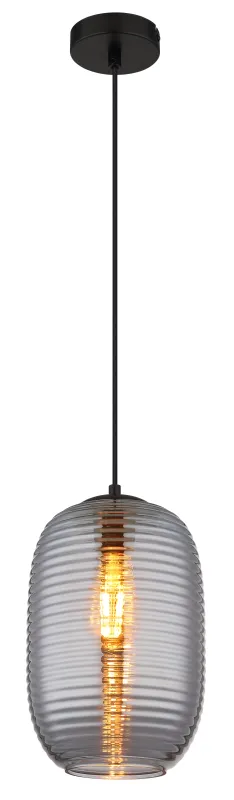 Jefrey Ø20 Color humo Lámpas de techo De Globo Lighting - Denna eleganta taklampa &auml;r utrustad med en rund kupa i r&ouml;kf&auml;rgat glas.