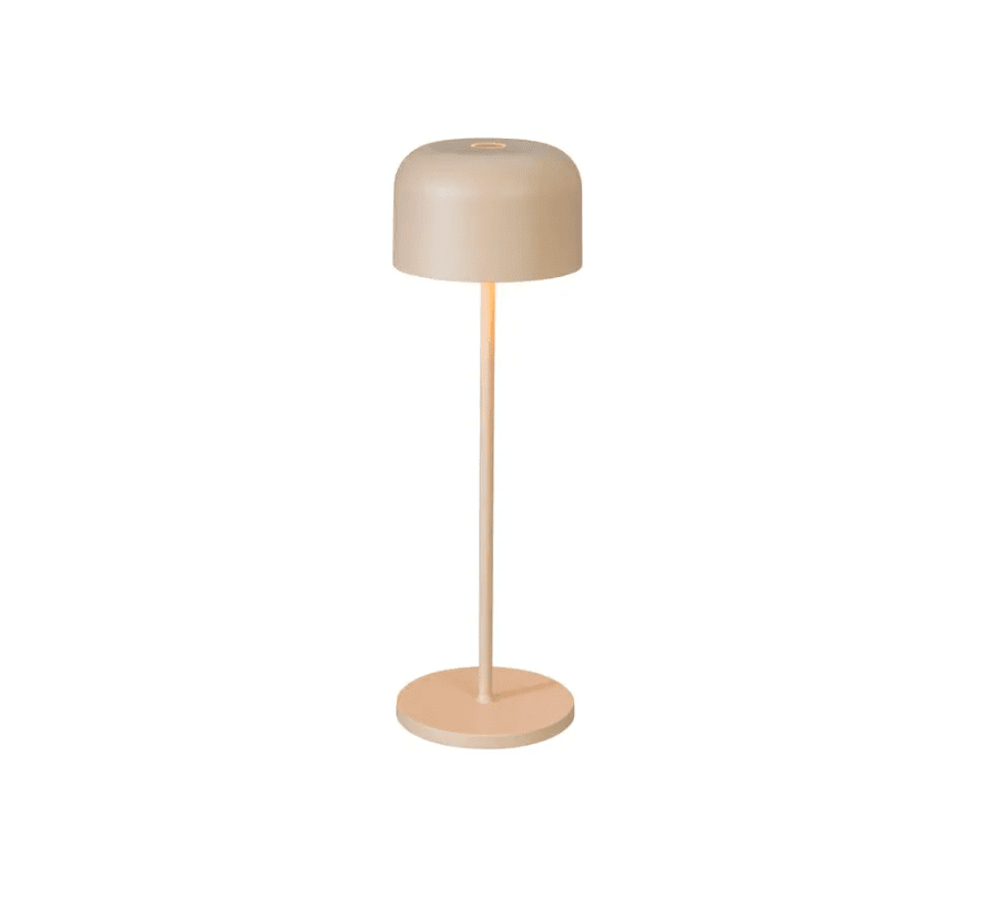Lille 36cm Arena portátil De Konstsmide - La l&aacute;mpara est&aacute; equipada con un regulador t&aacute;ctil para que puedas ajustar el brillo y la temperatura del color desde luz amarilla c&aacute;lida hasta luz blanca c&aacute;lida.