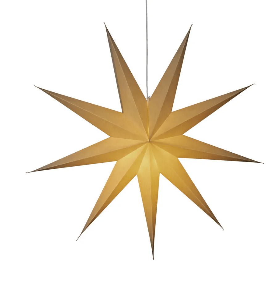 Estrella De Papel Ø115 Grisáceo De Konstsmide - Ilumina la oscuridad de diciembre con esta cl&aacute;sica estrella de papel en tono gris/beige.