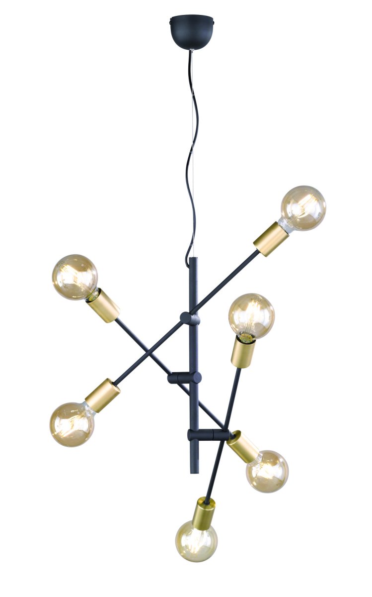 Cross 55cm Negro Lámpas de techo De Trio Lighting - 