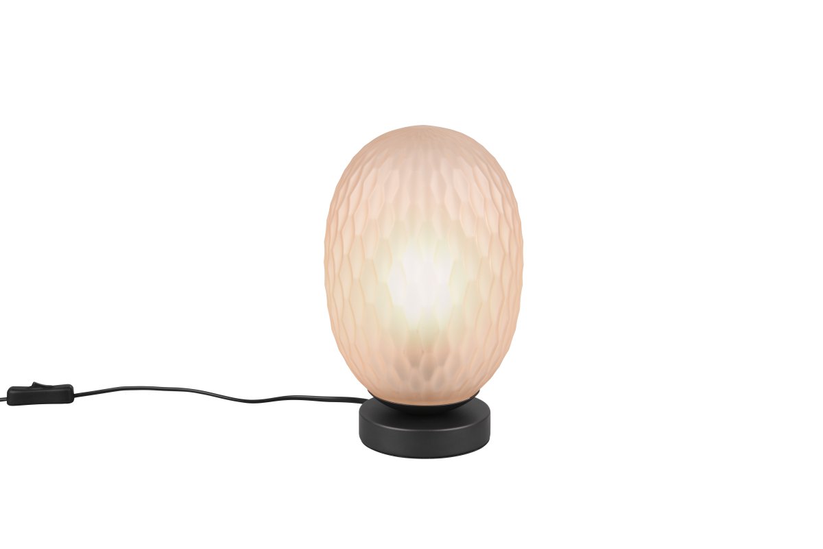 Facette 28cm Ámbar lámpara de mesa De Trio Lighting - 