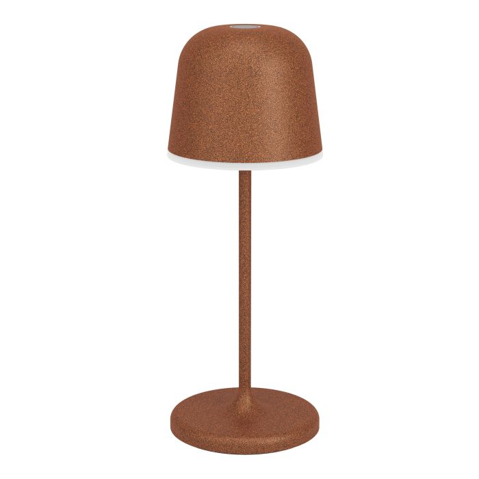 Mannera 20cm Marrón oxidado portátil De Eglo - Con el regulador táctil integrado, puedes ajustar la luz a tres niveles para crear la sensación adecuada: desde un brillo suave y acogedor hasta una luz más funcional.