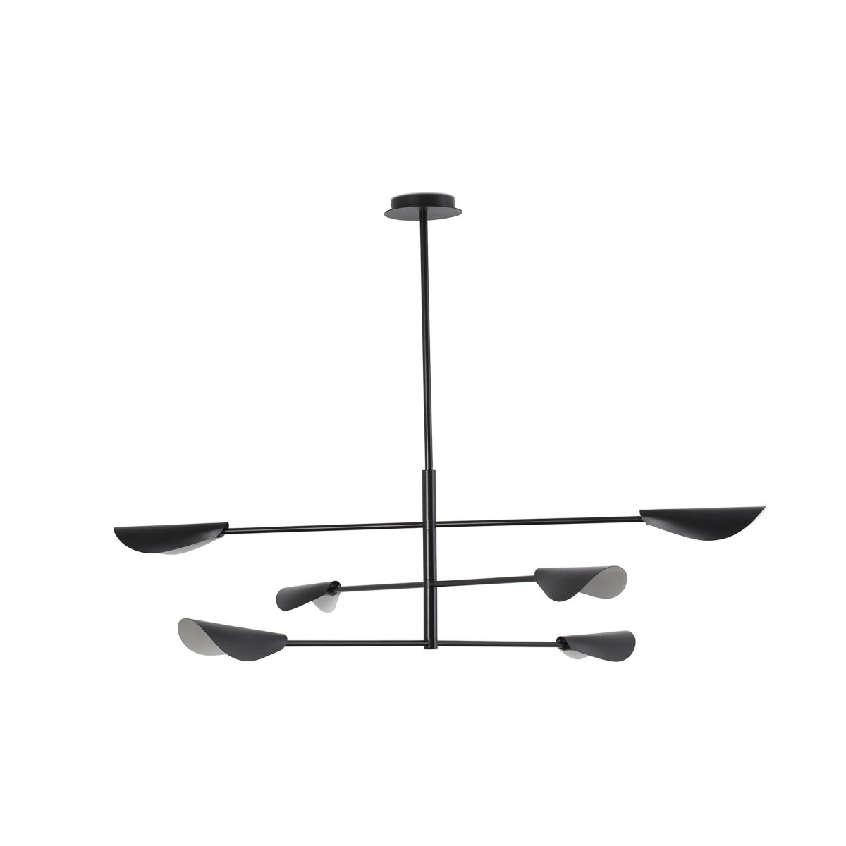 Liggera Ø137 Negro Lámpas de techo De Faro Barcelona - Liggera es una elegante l&aacute;mpara colgante con un dise&ntilde;o minimalista y lineal, inspirada en el minimalismo tradicional japon&eacute;s.