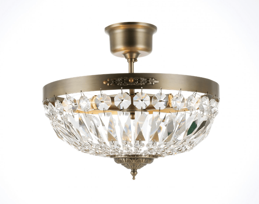 Rhea Ø35 Latón antiguo cristal De Norrsken Design - Esta impresionante l&aacute;mpara cuenta con un brillante cristal K9 de clase 1 cortado a mano que refleja la luz m&aacute;gicamente.
