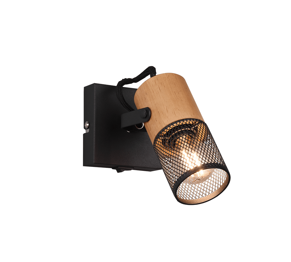 Tosh 13cm Negro lámpara de lectura De Trio Lighting - 