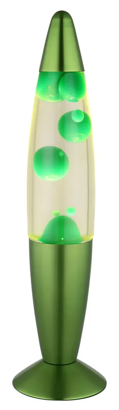 Etna Verde lámpara infantil De Globo Lighting - Etna &auml;r en fascinerande lavalampa med klar v&auml;tska och gr&ouml;nt vax som sm&auml;lter l&aring;ngsamt och skapar hypnotiska ljuseffekter.