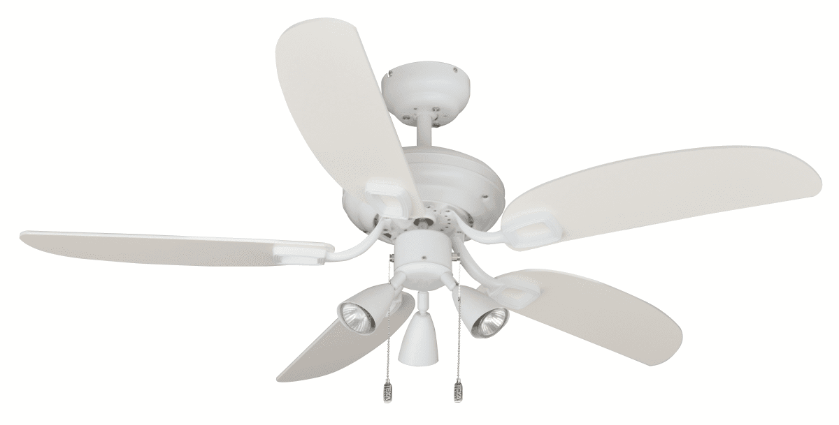 Orion Mini Ø105 Blanco De Texa Design - El ventilador cuenta con un interruptor en cruz para controlar el ventilador y la iluminación.