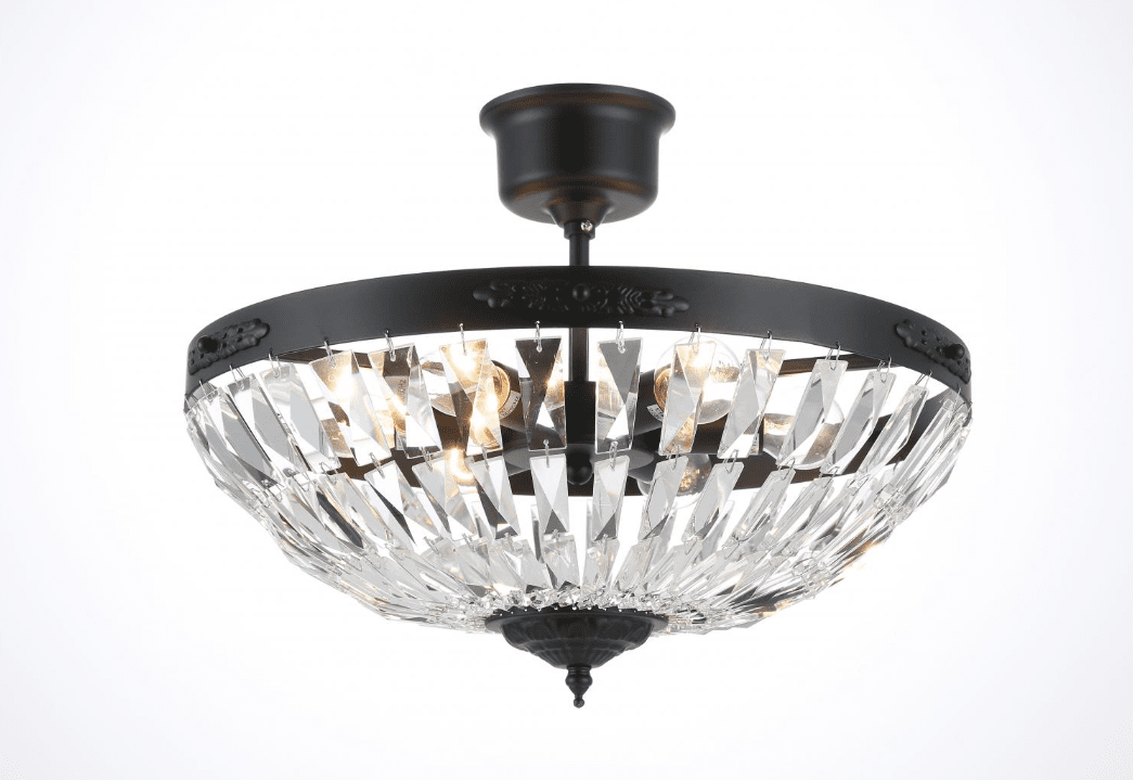 Imagen ampliada de Bow Ø42 Negro cristal De Norrsken Design - El marco negro ofrece un contraste sofisticado con los cristales transparentes, lo que lo hace perfecto para salas de estar, comedores o pasillos que necesitan un toque de estilo.