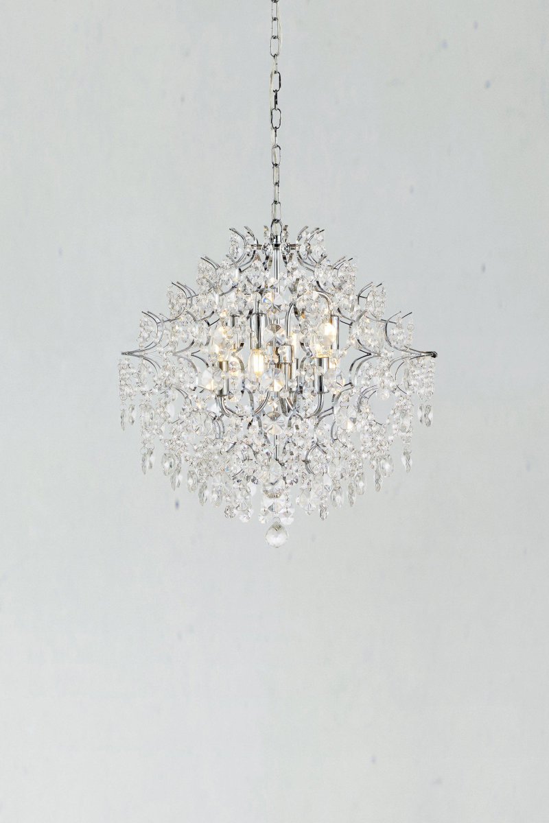 Rosendal Ø50 Cromo cristal De Markslöjd - Esta magnífica lámpara de araña de cristal de la serie Rosendal transforma su sala de estar en una brillante sala de fiestas.