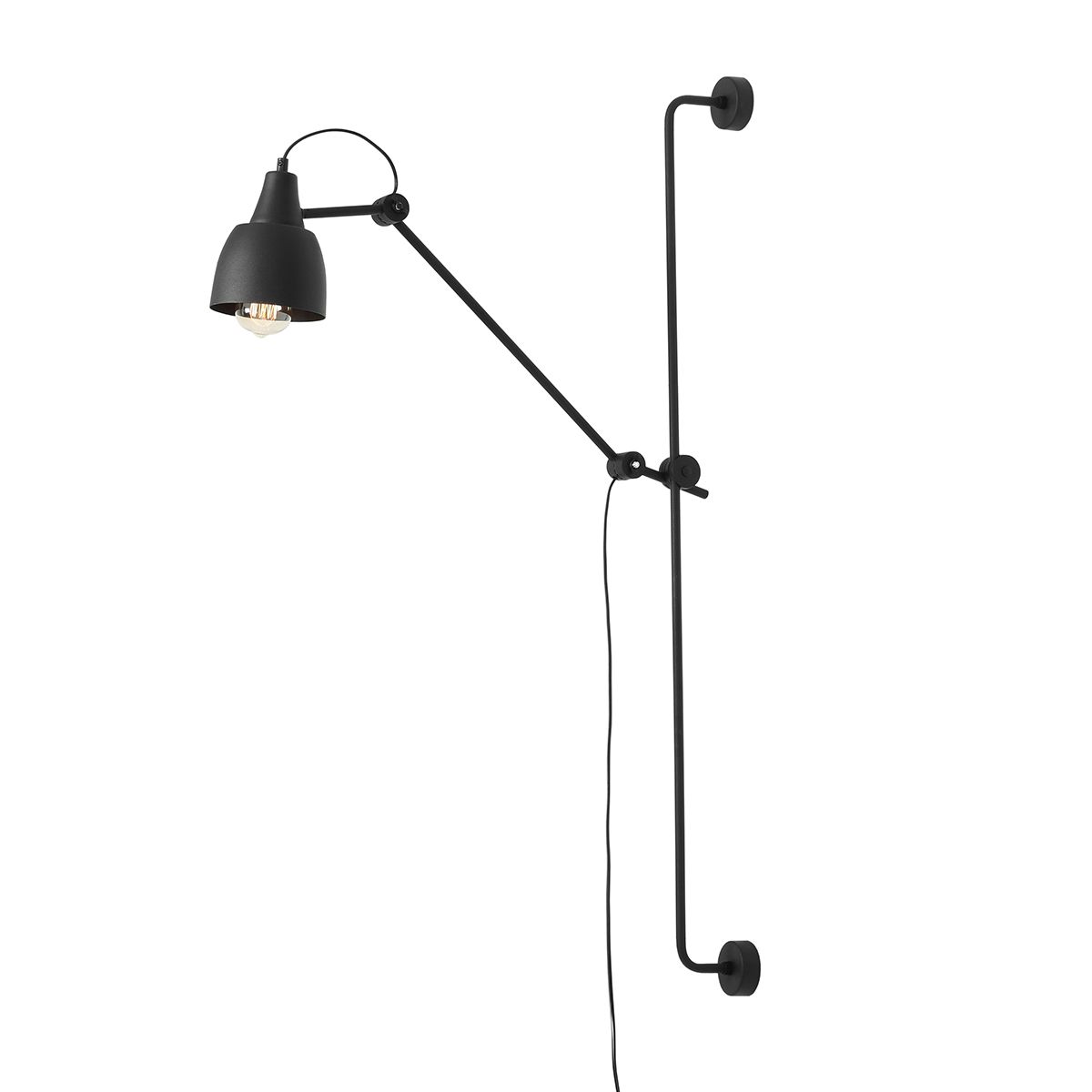 Dron 113cm Negro lámpara de pared De Artera - Gracias a su diseño simple pero elegante, la lámpara combina perfectamente con una variedad de estilos de interior al tiempo que proporciona una iluminación práctica y eficaz para todas las ocasiones.
