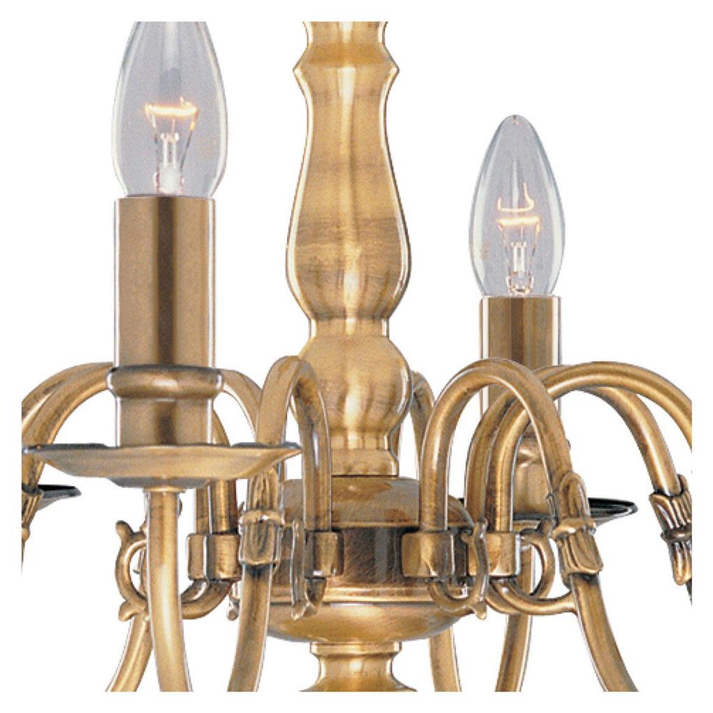 Flemish 8 Ø62 Latón Lámpas de techo De Searchlight - Flemish es una magn&iacute;fica l&aacute;mpara de ara&ntilde;a con efecto lat&oacute;n que a&ntilde;adir&aacute; un toque de elegancia y tradici&oacute;n a cualquier estancia.