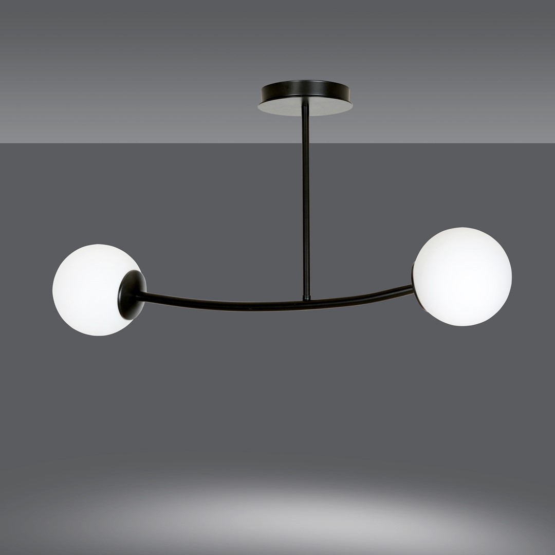 Halldor 80cm Negro plafón De Emibig Lighting - Halldor es una serie de l&aacute;mparas de techo que complementan interiores modernos y cl&aacute;sicos.