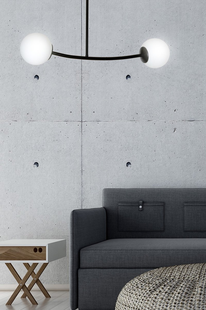 Halldor 80cm Negro plafón De Emibig Lighting - Halldor es una serie de l&aacute;mparas de techo que complementan interiores modernos y cl&aacute;sicos.