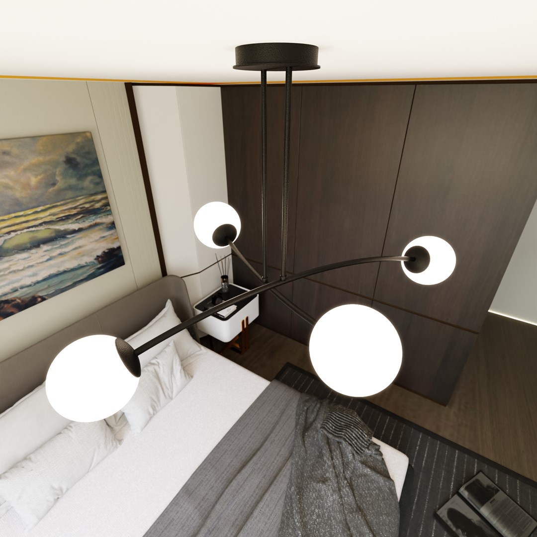 Halldor 108cm Negro Lámpas de techo De Emibig Lighting - Quedan especialmente bien encima de una mesa o de una encimera de cocina, donde crean una atm&oacute;sfera &uacute;nica y acogedora.