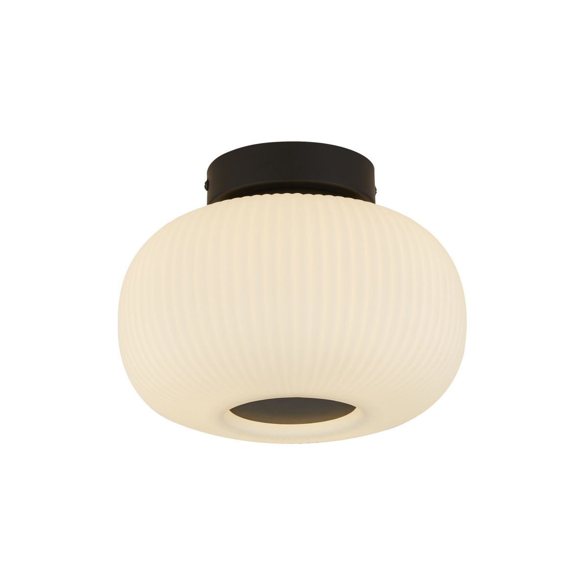 Lumina Ø24 Negro plafón De Searchlight - La l&aacute;mpara de techo Lumina queda igual de bien en pasillos, oficinas, cocinas y salas de estar.