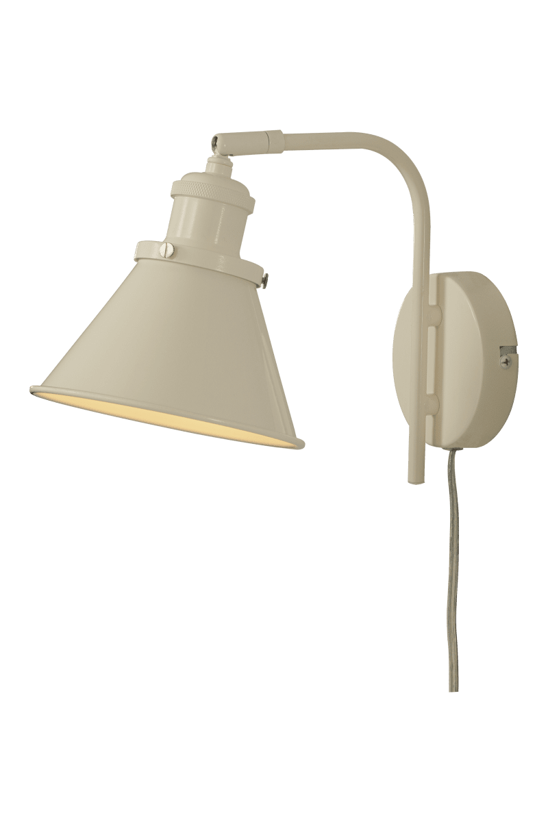 Paris Beige lámpara de lectura De Aneta Lighting - El aplique de pared Par&iacute;s est&aacute; realizado en tono arena de alto brillo.