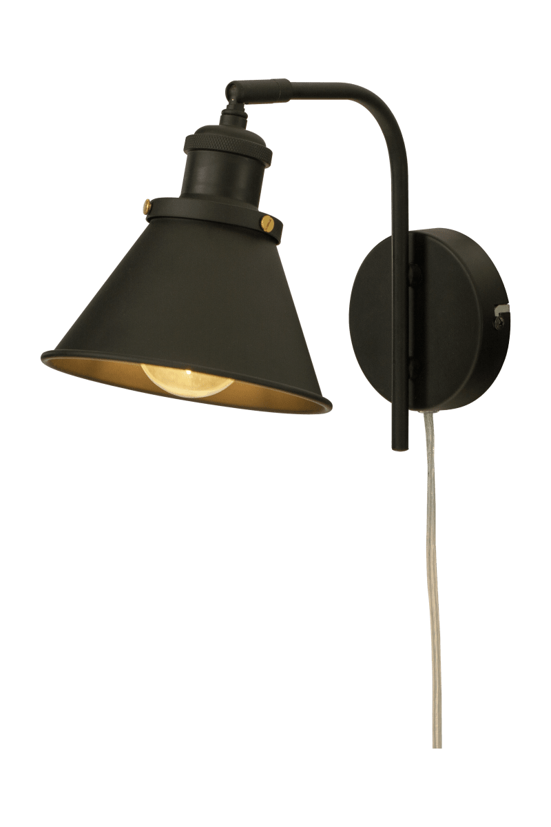 Paris Negro lámpara de lectura De Aneta Lighting - El diseño de inspiración vintage se adapta perfectamente a interiores clásicos y modernos y se convierte en un elegante detalle en el hogar.