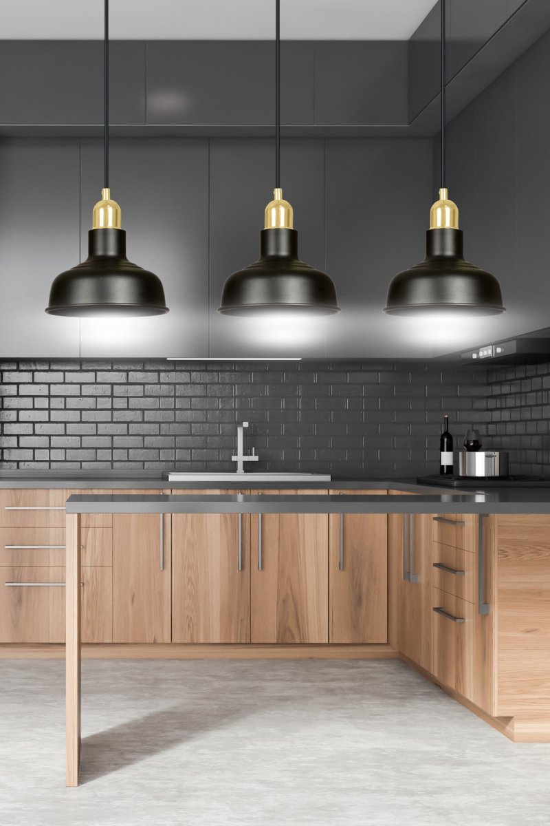 Ibor 72cm Negro Lámpas de techo De Emibig Lighting - La lámpara cuenta con pantallas metálicas abiertas, lo que le permite iluminar eficazmente incluso habitaciones grandes.