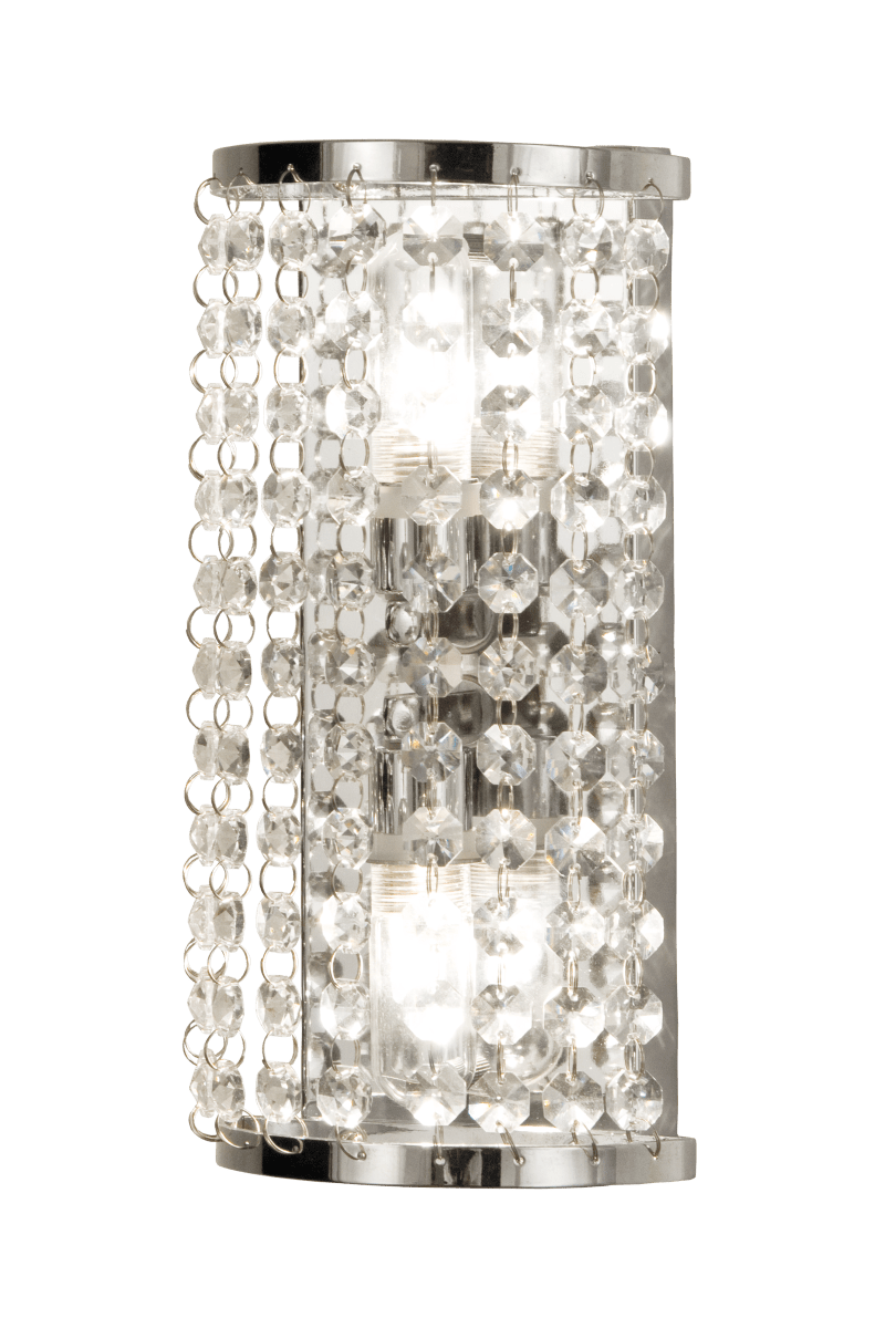 Teresa 25cm Cromo lámpara de baño De Aneta Lighting - La l&aacute;mpara de pared doble TERESA es una gran elecci&oacute;n para quienes quieran a&ntilde;adir un toque de glamour a su ba&ntilde;o u otras estancias h&uacute;medas.