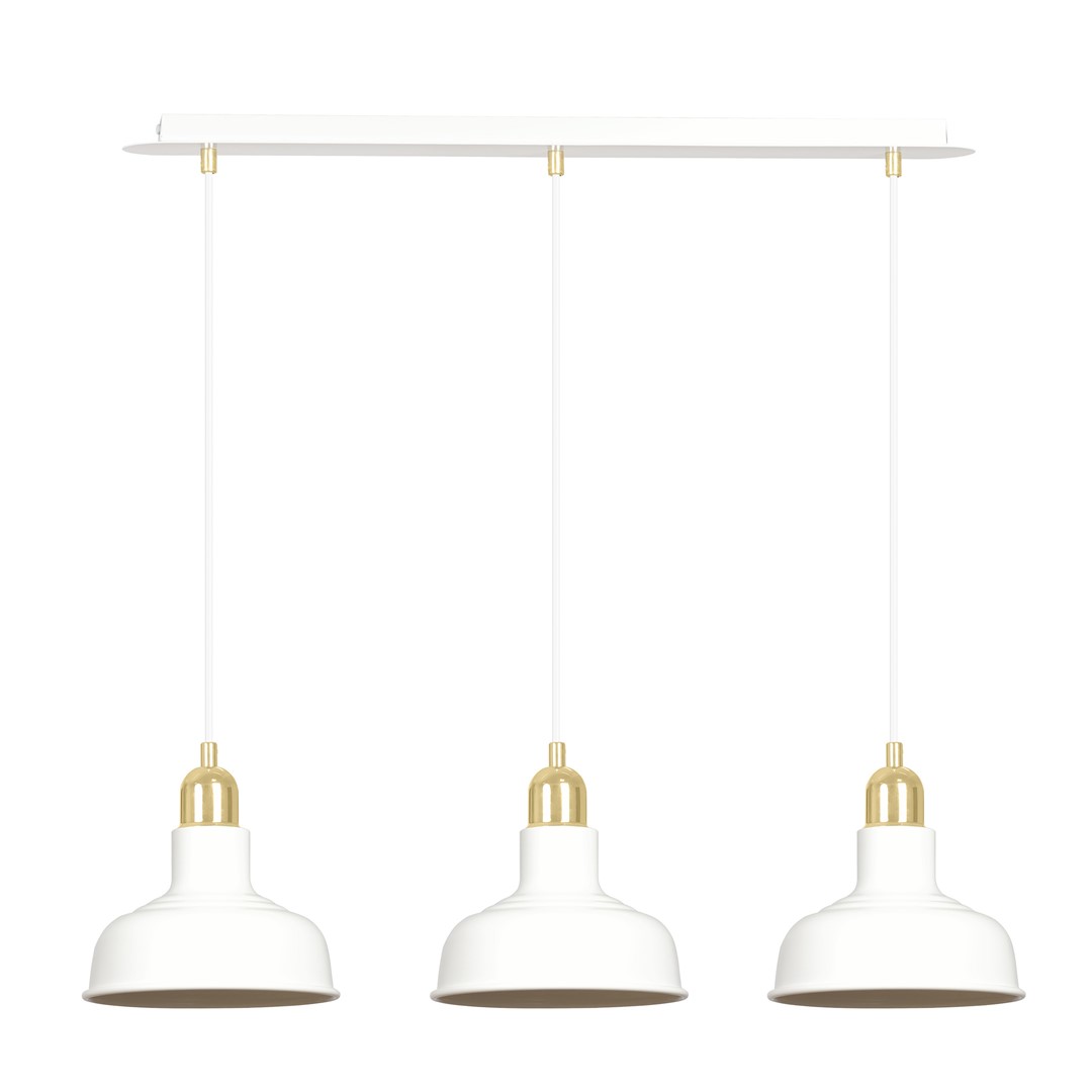 Ibor 72cm Blanco Lámpas de techo De Emibig Lighting - La lámpara cuenta con pantallas metálicas abiertas, lo que le permite iluminar eficazmente incluso habitaciones grandes.