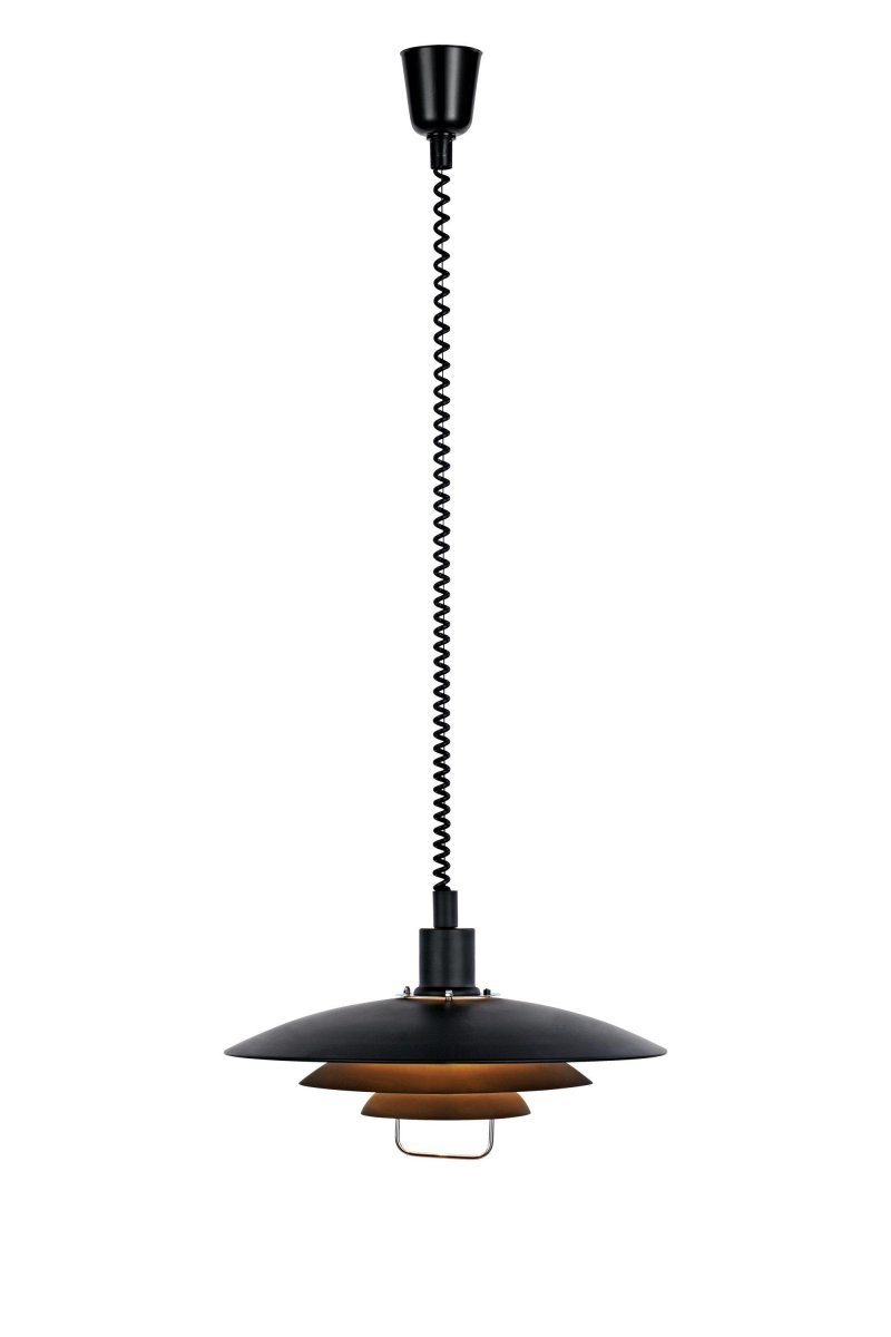 Kirkenes Ø48 Negro Lámpas de techo De Markslöjd - El ajuste de altura de 0,8 a 1,9 metros le permite adaptar fácilmente la luz a sus necesidades.