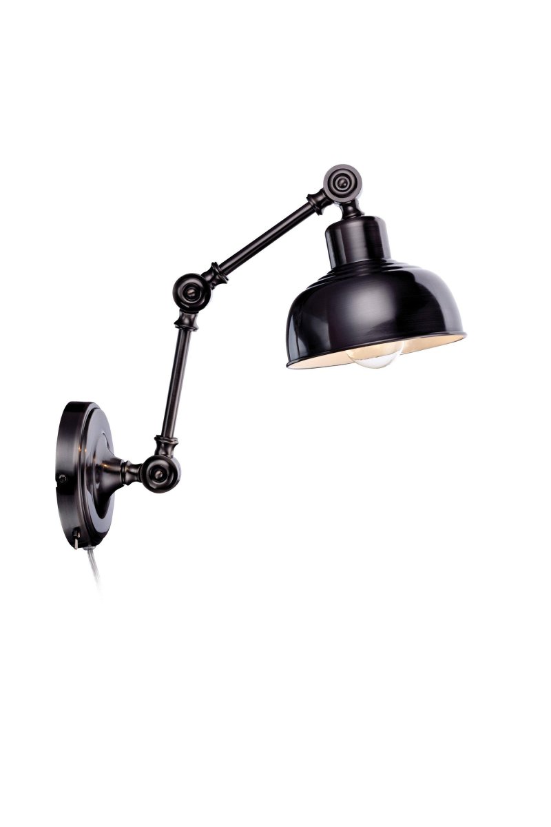 Grimstad 48cm Gris antiguo lámpara de pared De Markslöjd - Aplique de pared práctico y clásico fabricado en metal color antiguo con varias articulaciones regulables para una alineación óptima.